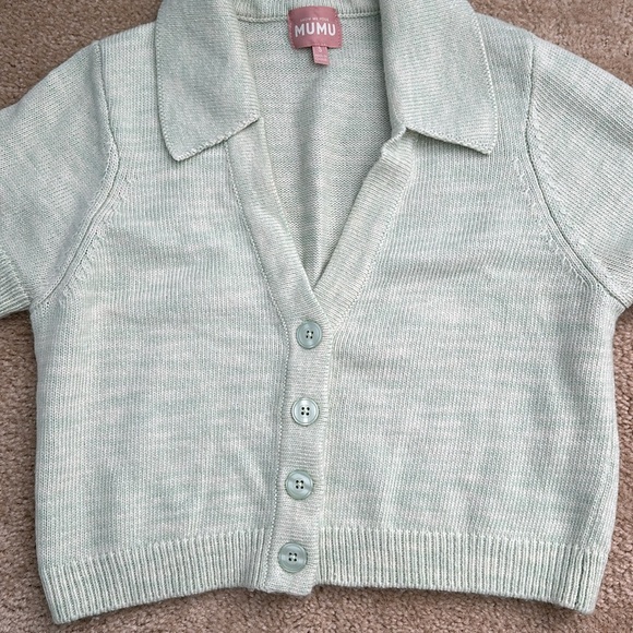 Show Me Your MuMu Cropped Collared Sweater - Picture 3 of 4